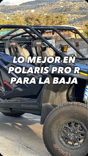 🔥 Polaris Pro R fully equipped for Baja 🔥 A fully built UTV, designed to handle the harshest desert conditions and conquer Baja with safety, performance, and reliability: • Baja Made roll cage for maximum protection • Front and rear bumpers – heavy-duty protection • Pyrotect fuel cell – safety and extended range • Simpson seats & seat belts – racing-level support and safety • Intercom system – clear communication on the trail • Mud guards – protection from rocks and debris • Exterior & interio