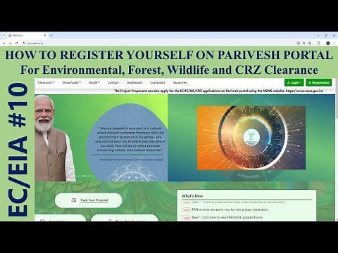 103 || How to register yourself on PARIVESH for Environmental, Forest, Wildlife & CRZ Clearance