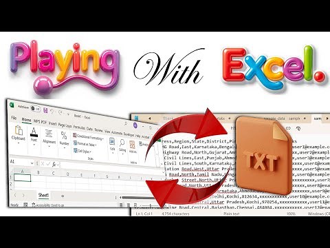 Playing with Excel VBA | Create a Database Using TXT File