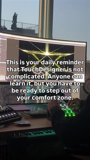 TouchDesigner is actually ez mode. Once you grasp some of the basic concepts the rest is just practice. #TouchDesigner #vfx #livevisuals #visuals