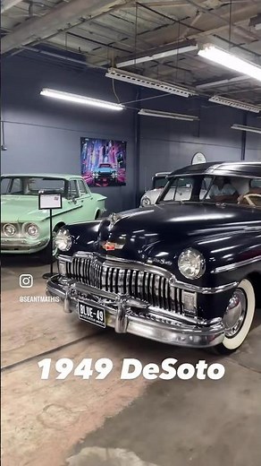 1949 DeSoto driving into the museum