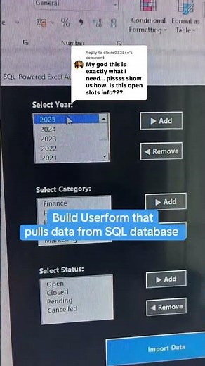 SQL Form in Excel is Live (Watch the Full Walkthrough)