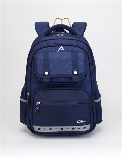 Channie’s High-End 17” Waterproof Ergonomic Backpack – Durable with Strong Back Support & Extra Pockets-Blue - Channies