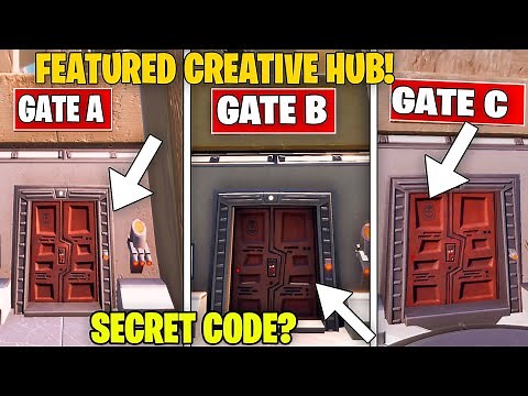 HOW To Unlock The GATES In The New Fortnite Creative Hub! ALL GATE CODES For The NEW Hub!