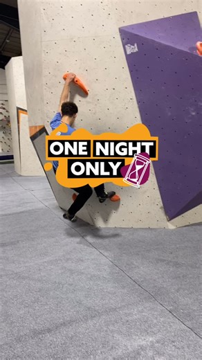 One night only hot one! Demo by @rupert_lawless New font boulders set tomorrow! 🔥 | HarroWall