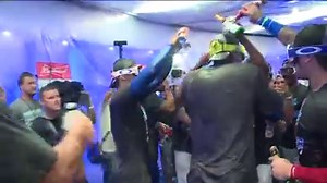 272K views · 2.5K shares | Go Cubs Go! A look inside the Chicago Cubs clubhouse as their division title celebration continues! | WGN TV | Facebook