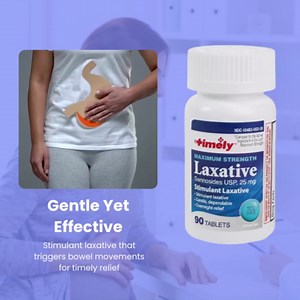TIME-CAP LABS, INC. Timely - Max Laxatives - 90 Maximum Strength Tablets - 25mg Sennosides Laxative - Occasional Constipation Relief, Best Laxatives for Constipation Fast Acting