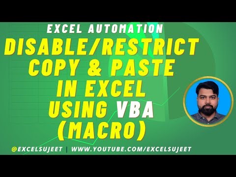 Disable/Restrict Copy & Paste in Excel Using VBA (Macro) by @ExcelSujeet