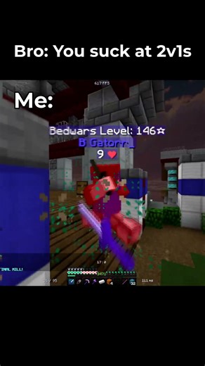 Bedwars 2v1 Moment