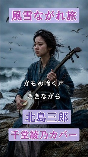 風雪ながれ旅（北島三郎）ジャズバージョン｜【千堂綾乃が歌う哀愁歌謡カバーシリーズ】｜雪国の寒さに耐える旅芸人｜#SUNO AI #哀愁歌謡 #shorts