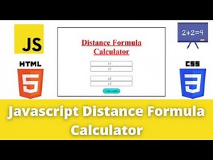 Javascript Distance Formula Calculator Tutorial || Javascript HTML CSS