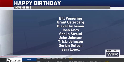 November 2 & 3 birthdays