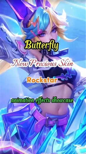 Butterfly's New Precious Skin (Rockstar): walking & standing animation effects showcase #hokstudio