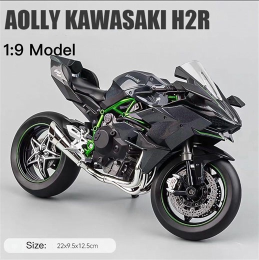 Kawasaki H2R Motorcycle Model 1:9 Scale With Sound & Light - Etsy