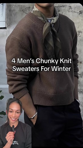 Men's Chunky Knit Sweaters For Winter Fashion
