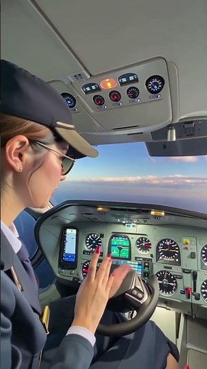 Flying High with Confidence ✈️😊 | Young Lady Pilot Takes the Skies! #viralvideo