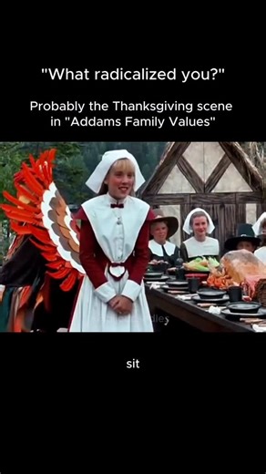 Bijou Candles on Instagram: "While the Addams Family Values (1993) Thanksgiving play scene isn’t without its flaws, it did give a lot of ‘90s kids their first reality check about what Thanksgiving actually represents."