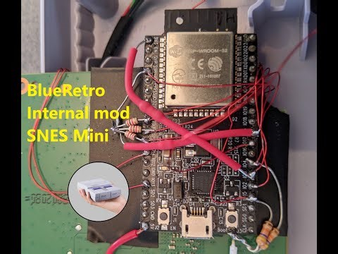 BlueRetro internal mod support DEMO Super NES classic mini