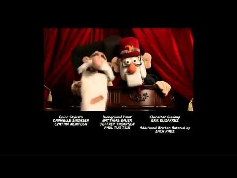 Gravity Falls - S02E04 "Sock Opera" Ending Credits - Real Puppets