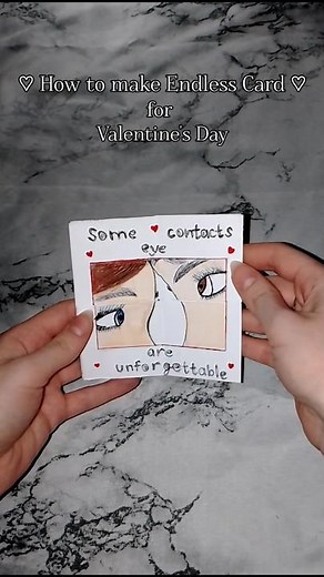 How to make a ROMANTIC ENDLESS CARD for Valentine's Day Easy DIY Step-by-step Tutorial ❤️✨