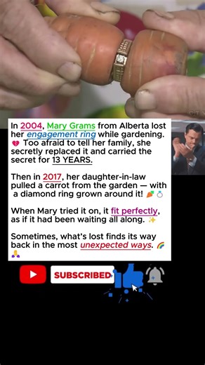 Mary Grams’ Diamond Ring FOUND On A Carrot After 13 Years! 😱