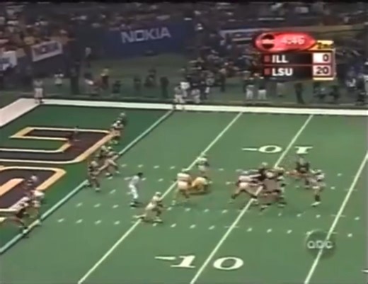 Nick Saban stalking the sideline. Rohan Davey touchdown pass and LSU is pounding Illinois in this LSU flashback. | By-U Sports