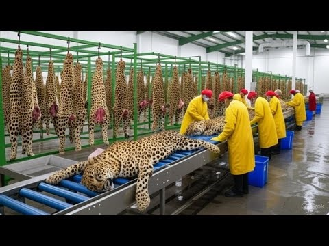 Inside the Leopard Leather Factory–Million-Dollar Products Are Made from Leopard Skin (Full Process)