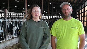 3.2K views · 38 reactions | Woldt Farms LLC in Billion, Wisconsin was started in 1911 and is now owned by Daryl and Amy Woldt. They will 1,650 cows and farm 4,000 acres of land. Kelsey Woldt, HR manager at Woldt Farms, and Jeff Evenson, dairy manager at Woldt Farms, share more about the farm, conservation efforts, game changing techniques and future goals. Thank you to Dairy Farmers of Wisconsin for sponsoring this video. | Y100 WNCY | Facebook