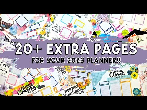 20+ Extra Pages for your 2026 planner + Page Setup