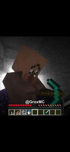 mining with a villager in minecraft