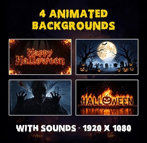 Halloween Video Pack, Halloween Animated Background, Haunted Animated Background, Cozy Halloween Night, Pumpkin Glow, Halloween Videos. - Etsy