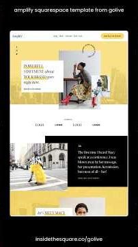 Amplify - one of my fav #Squarespace templates from GoLive #shorts