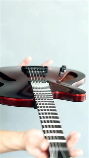 Christopher Kaukali with his signature Taka Moro Guitar #archtop #customguitar #luthier