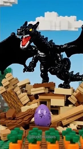 Ender Dragon Attacks Minecraft Village %3