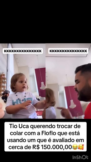 Troca de colar com Tio Lucas e Maria Flor