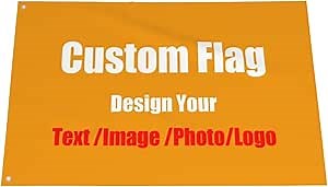 Custom Garden Flag, 2.5x4 FT Fade Decorative Flags, Print Your Own Logo/Design/Words, Lawn Welcome Decoration——Gold