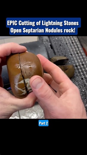 #EPIC Cutting of Lightning Stones Open Septarian Nodules rock!