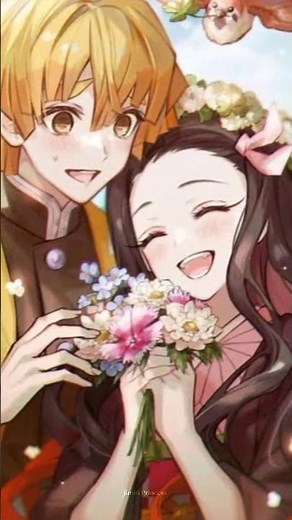 zenitsu x nezuko 🦋🥰 cute edit# they are so adorable💝