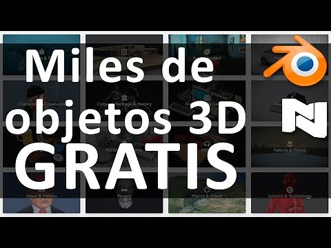 🔥 Gallery with thousands of FREE 3D objects from Blender - Blender tutorial in Spanish for beginners