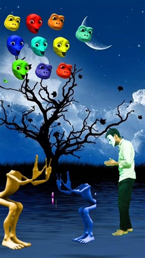 2 Alien Dance😱 सर कटा मनुष्य - Dame Tu😰 dark yellow blue 🫣 - CoffinDance Song Meme #shorts #funny