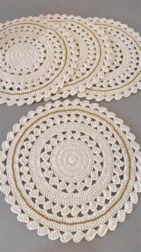 Clica no texto acima ⬆️ Sousplat de crochê passo a passo #crochet