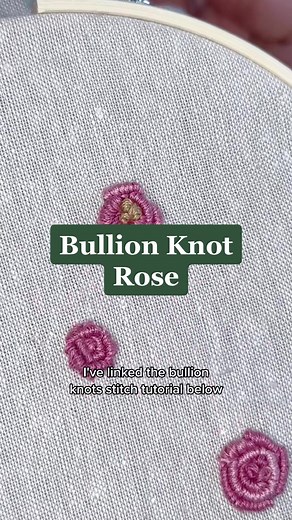 I cant stop stitching these bullion knot roses!!! Heres the stitch tutorial for tthe bullion knot @highcrafting #stitchtutorial #handembroidery #diyembroidery