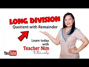 Long Division l Quotient with Remainder (Tagalog)