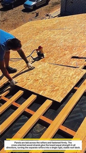 OSB Sheathing Installation on Roof Framing