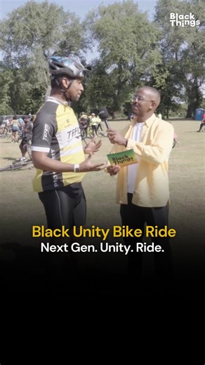 @blackunitybikeride took to the city of Manchester, with @sikhalo.m interviewing attendees and other key figures. This cyclist shares the importance of hosting events like Black Unity Bike Ride, and the need to get the next generation involved. More content coming soon 🚴🏾‍♀️ | Black Things UK