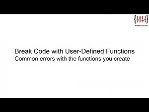 Break code use defined functions