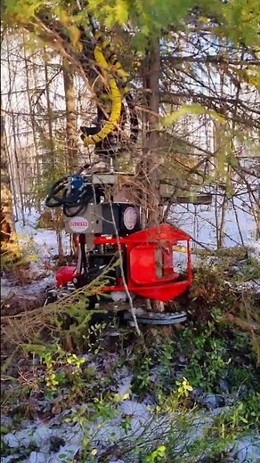 Farmikko 221TCE Tree Shear +Tractor Forest Crane Makes a Highly Efficient and Well-balanced Setup