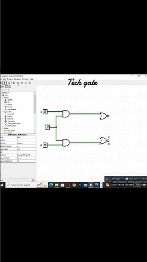 SR flip flop using NOR circuit diagram |logisim| #punjabuniversity #engineering