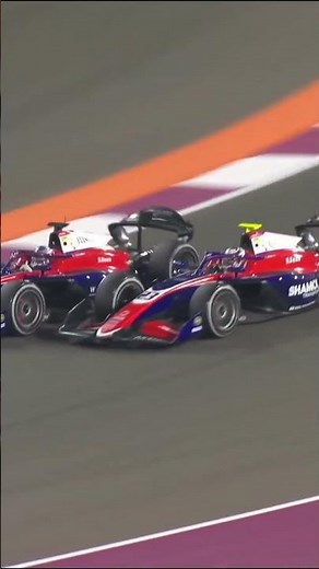 F2 | COLLISION BETWEEN TEAMMATES in FORMULA 2 in QATAR! #f2 #qatargp #trident