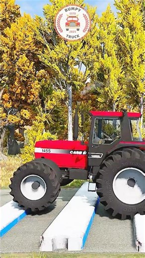 BeamNG.drive Truck #63 GREEN CARGO TRUCK vs. TRACTOR TRUCK on a ROAD of ENDLESS SPEED BUMPS!